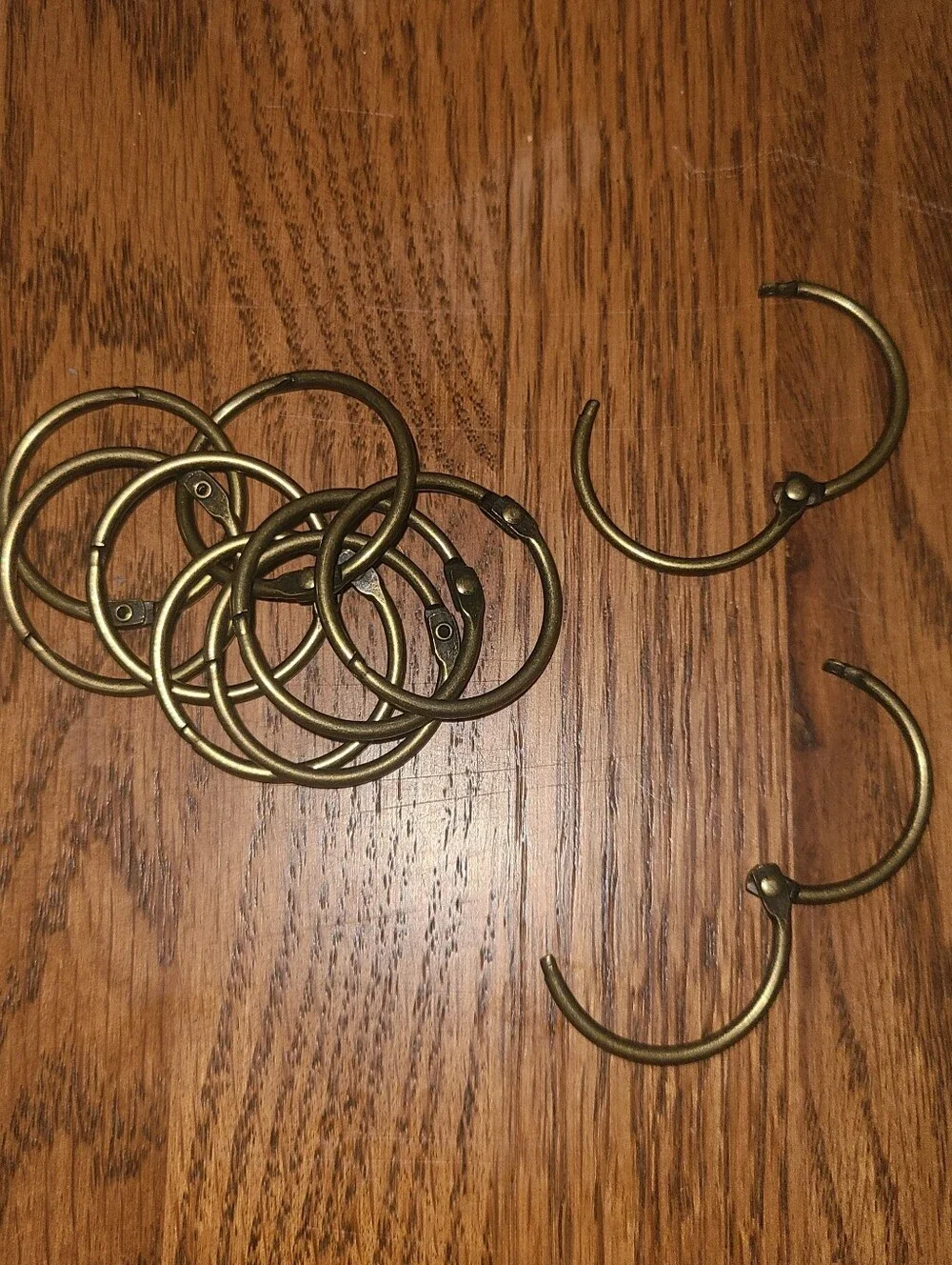 Loose Leaf Book Binder Rings Brushed Nickel, Silver, Gold or Bronze ...Pick One